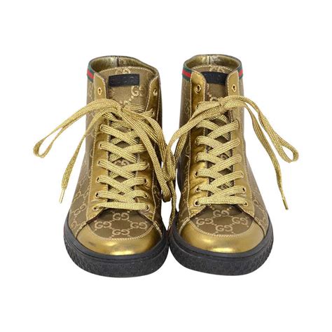 gucci shoe gold 36b|Gucci gold shoes for women.